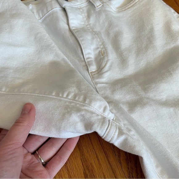 LANDS' END High Rise Slim Ankle Jean White Light Wash? High Waisted Cropped Crop - Picture 12 of 12